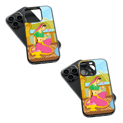 Trendy Glass Back Mobile Case for iPhone, Samsung, Redmi, OnePlus, Google Pixel, Motorola