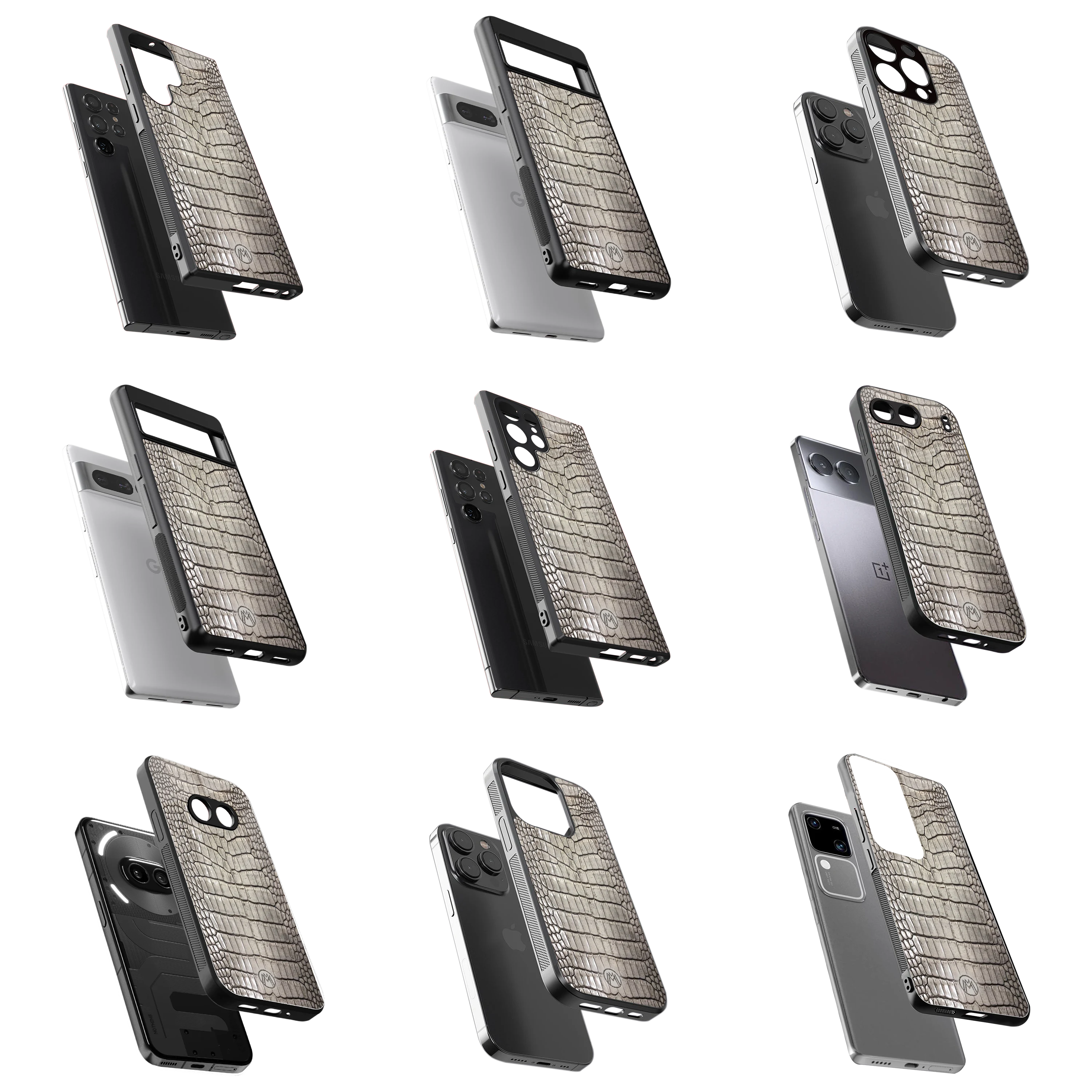 Durable Glass Back Mobile Case for iPhone, Samsung, OnePlus, Google Pixel, Redmi, Vivo, Oppo