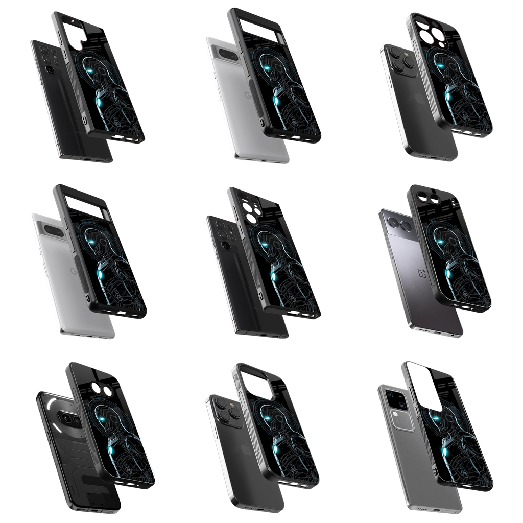 Durable Glass Back Mobile Case for iPhone, Samsung, OnePlus, Google Pixel, Redmi, Vivo, Oppo
