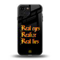real eyes realize real lies quote back phone cover | glass case for iphone 13 mini