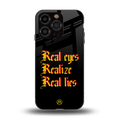real eyes realize real lies quote back phone cover | glass case for iphone 13 pro
