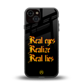 real eyes realize real lies quote back phone cover | glass case for iphone 13