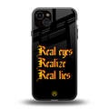 real eyes realize real lies quote back phone cover | glass case for iphone 14 plus