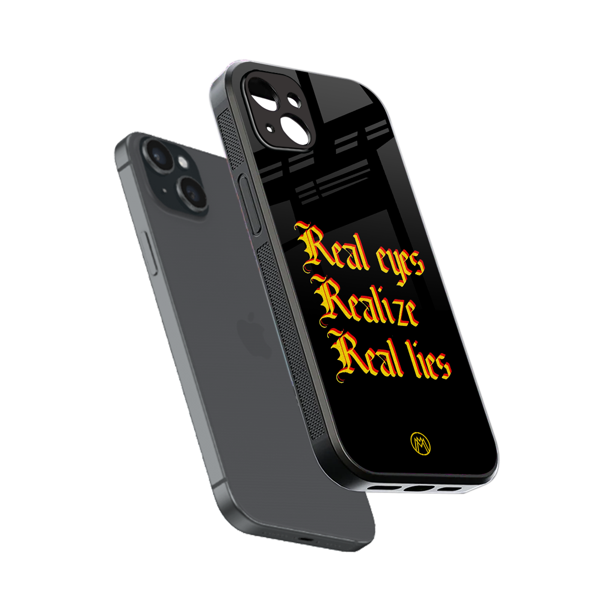 real eyes realize real lies quote back phone cover | glass case for iphone 14 plus