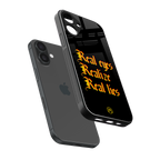 real eyes realize real lies quote back phone cover | glass case for iphone 16 plus