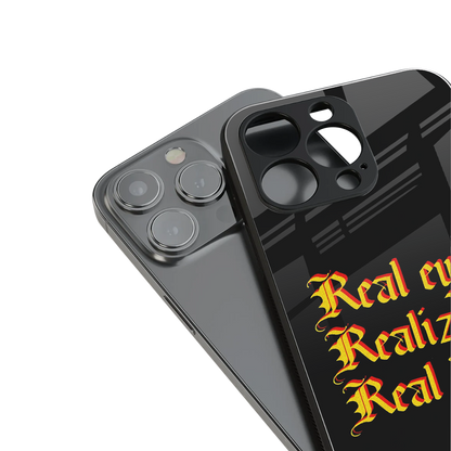 real eyes realize real lies quote back phone cover | glass case for iphone 13 pro max