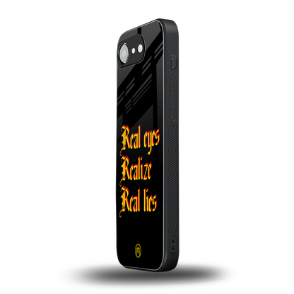 real eyes realize real lies quote back phone cover | glass case for iphone 16e
