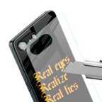 real eyes realize real lies quote back phone cover | glass case for iphone 16e