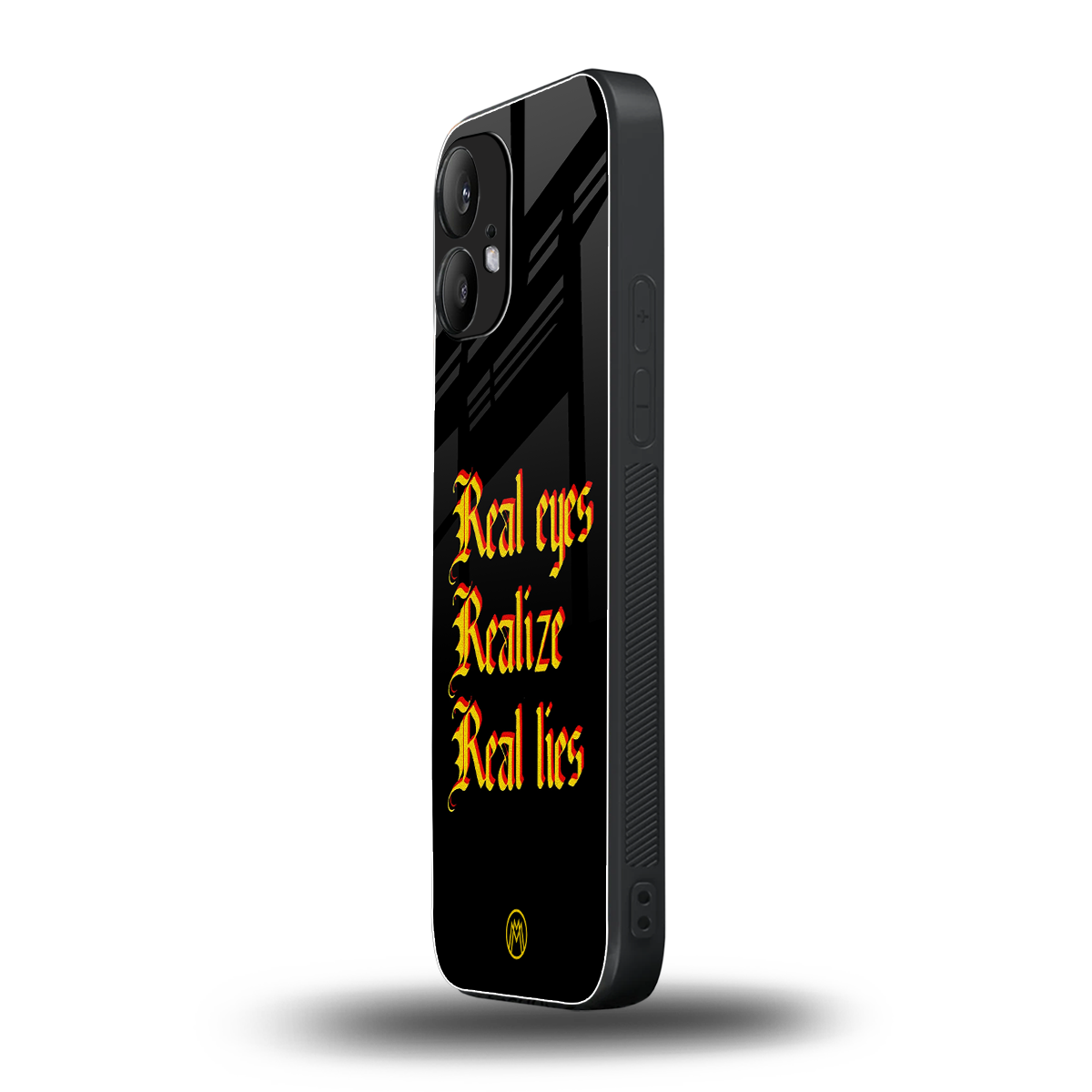 real eyes realize real lies quote back phone cover | glass case for nothing phone 2