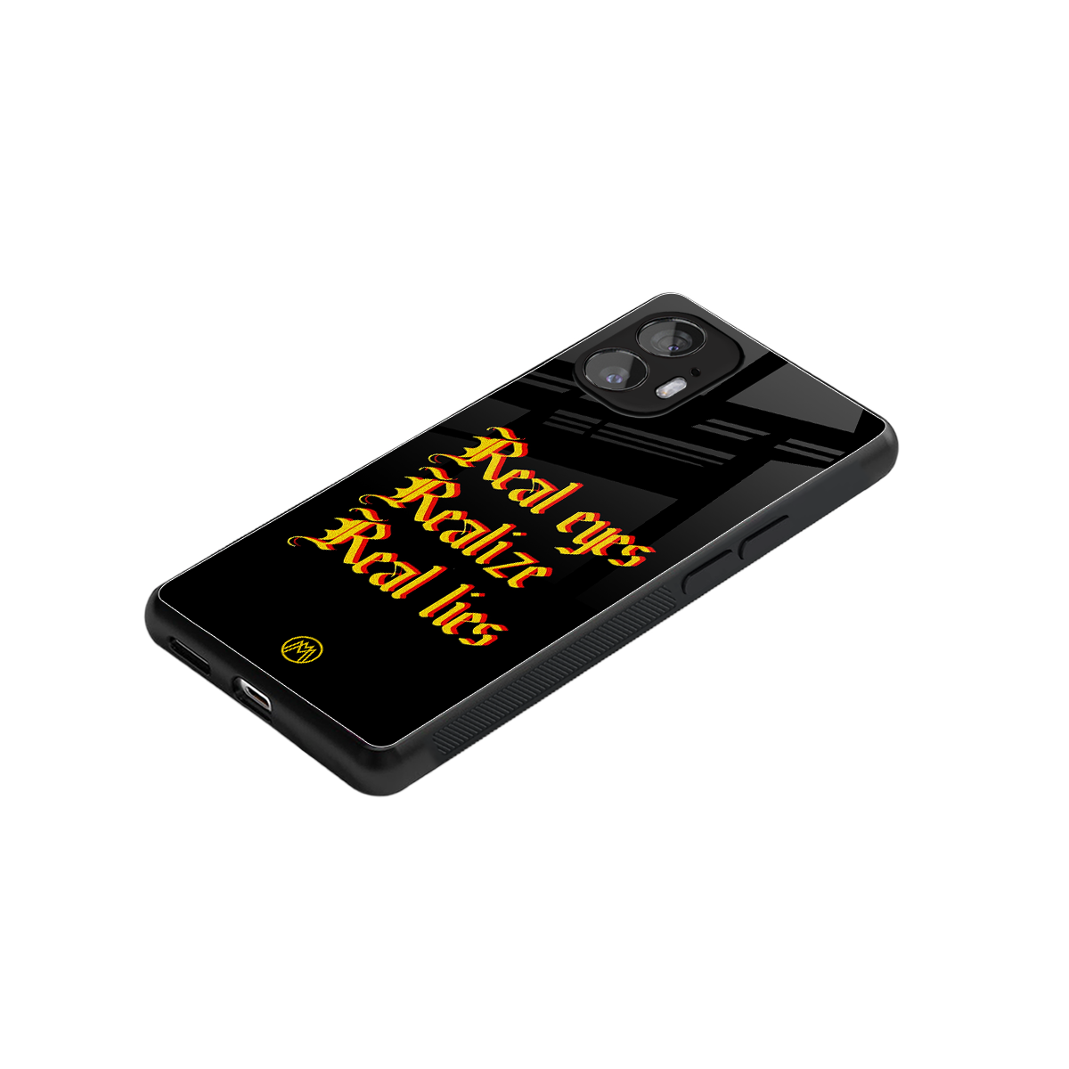 real eyes realize real lies quote back phone cover | glass case for nothing phone 2