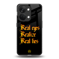 real eyes realize real lies quote back phone cover | glass case for oneplus nord 3