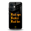 real eyes realize real lies quote back phone cover | glass case for oneplus nord ce 3
