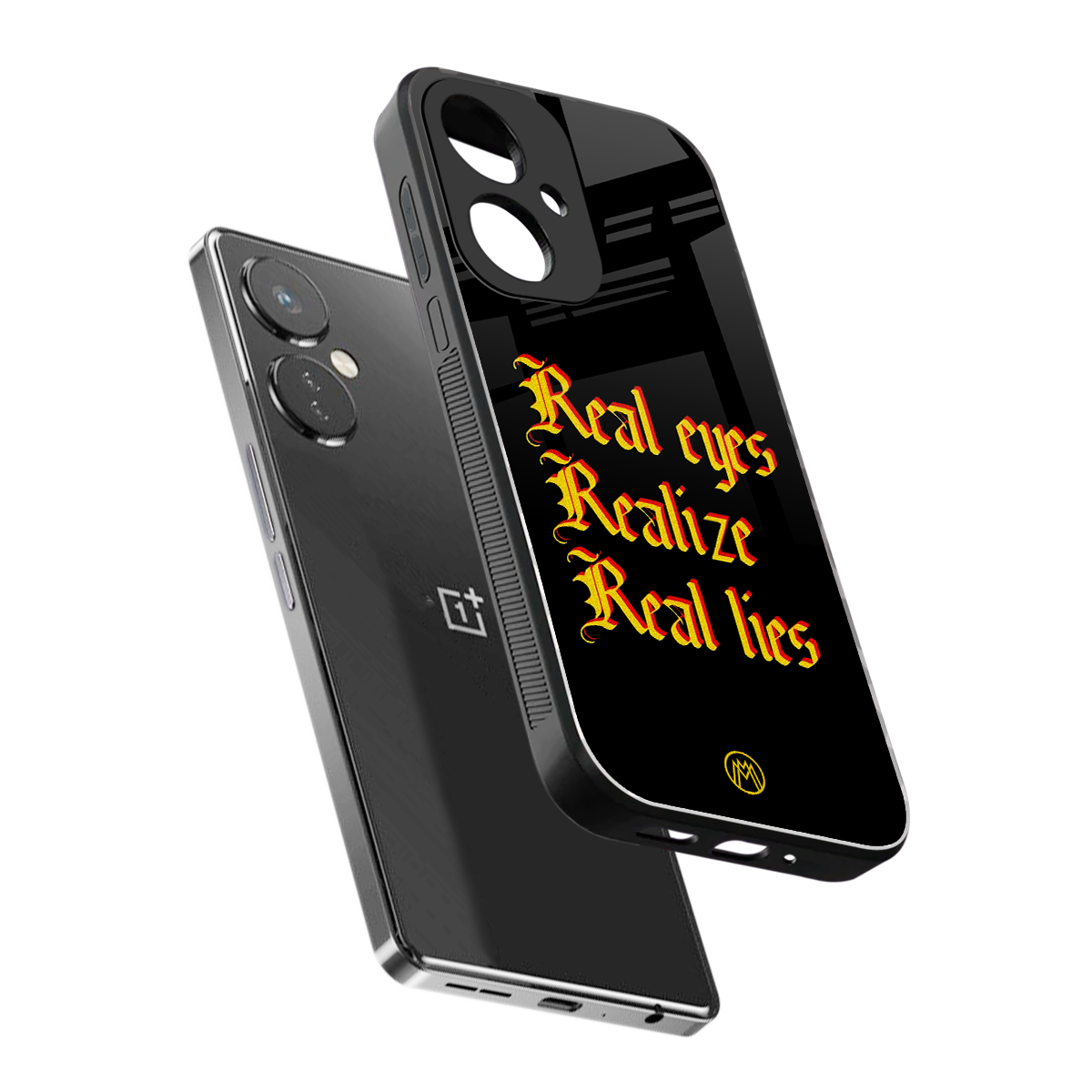 real eyes realize real lies quote back phone cover | glass case for oneplus nord ce 3