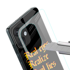 real eyes realize real lies quote back phone cover | glass case for oneplus nord ce 3