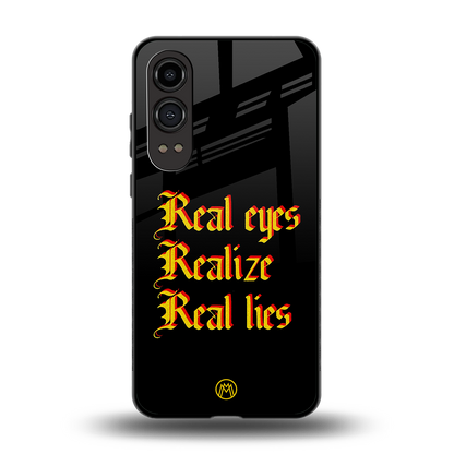 real eyes realize real lies quote back phone cover | glass case for oneplus nord ce 4 lite