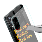 real eyes realize real lies quote back phone cover | glass case for oneplus nord ce 4 lite