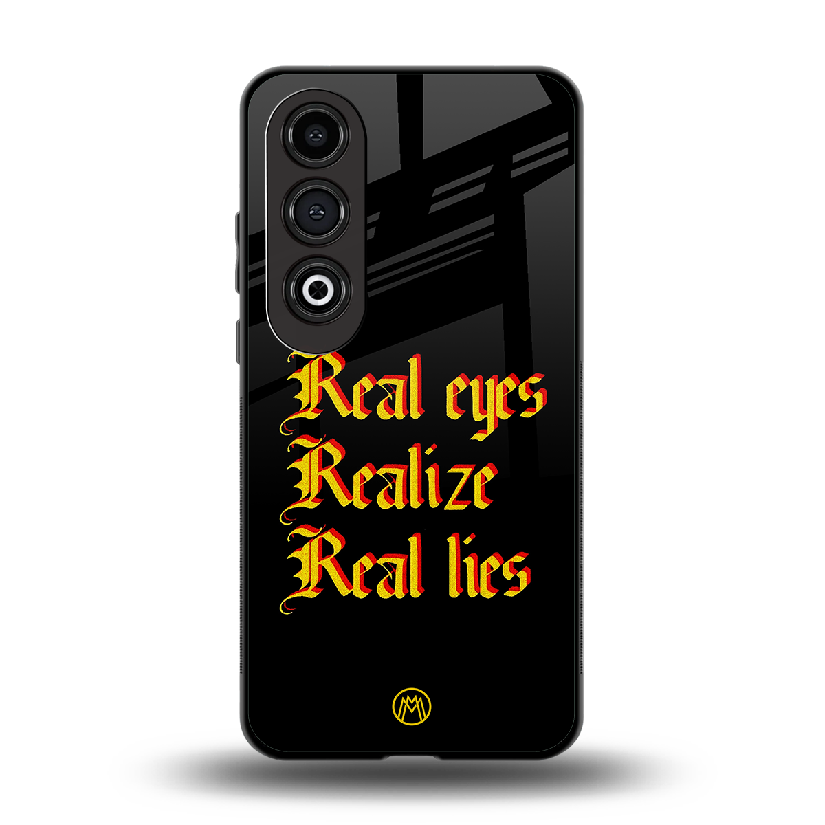 real eyes realize real lies quote back phone cover | glass case for oneplus nord ce 4