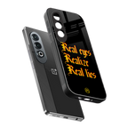 real eyes realize real lies quote back phone cover | glass case for oneplus nord ce 4