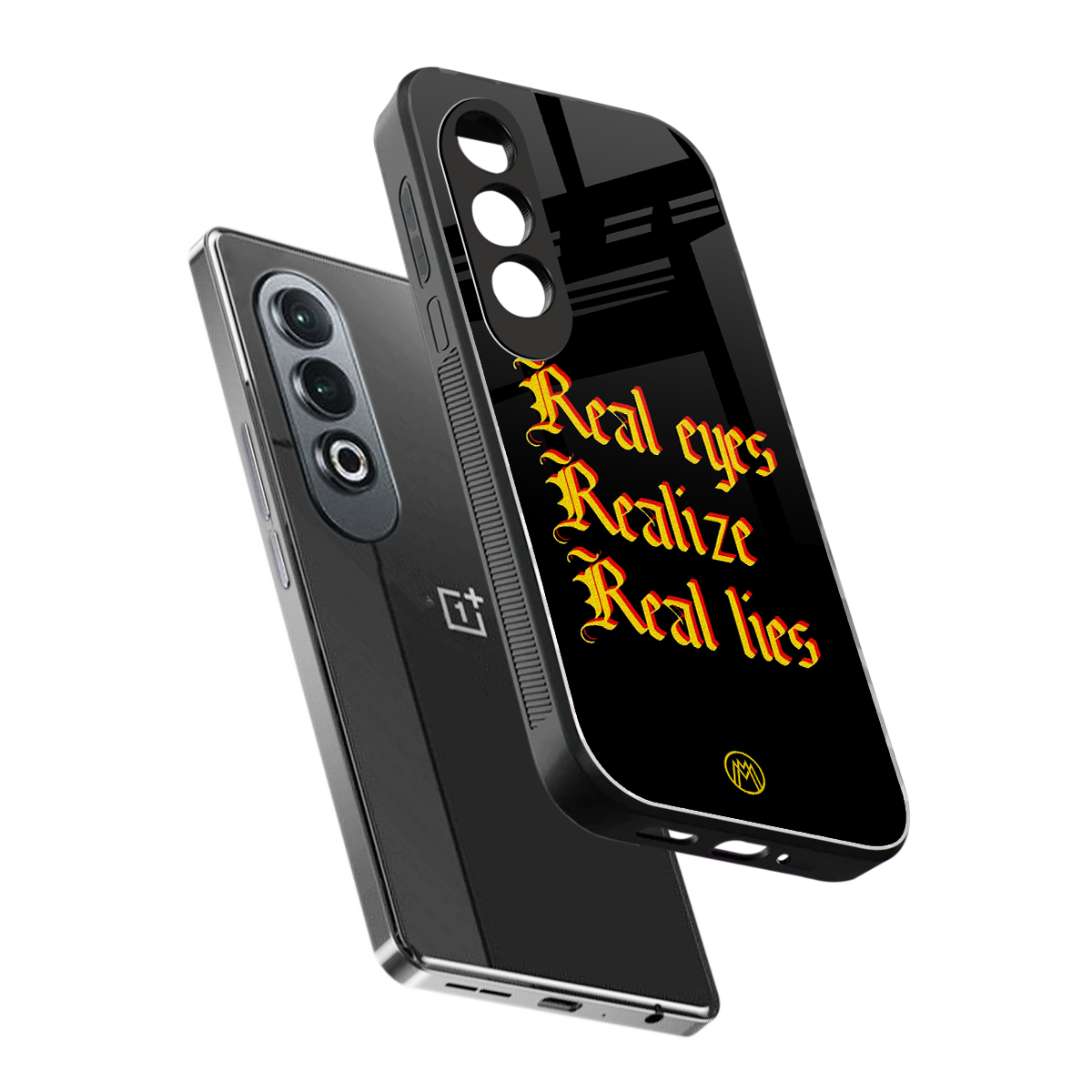real eyes realize real lies quote back phone cover | glass case for oneplus nord ce 4