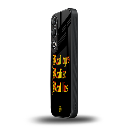 real eyes realize real lies quote back phone cover | glass case for oneplus nord ce 4