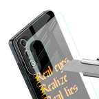 real eyes realize real lies quote back phone cover | glass case for oneplus nord ce 4