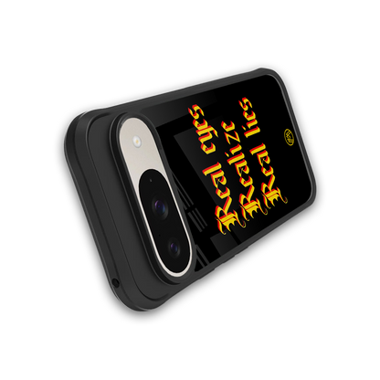 real eyes realize real lies quote back phone cover | glass case for google pixel 9
