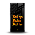 real eyes realize real lies quote back phone cover | glass case for samsung galaxy s23 ultra