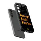 real eyes realize real lies quote back phone cover | glass case for samsung galaxy s24 fe