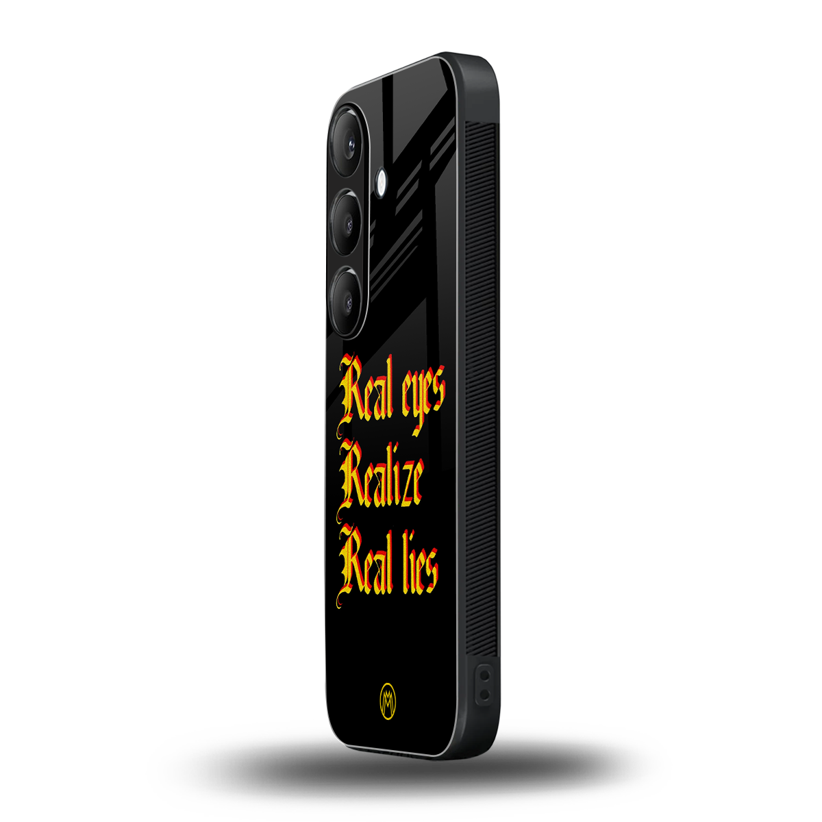 real eyes realize real lies quote back phone cover | glass case for samsung galaxy s23 plus
