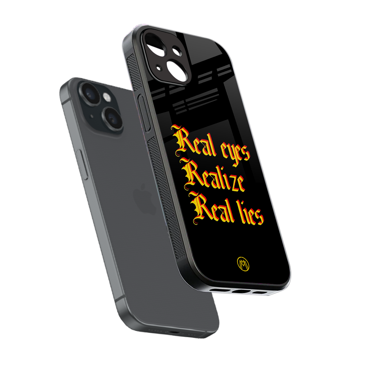real eyes realize real lies quote back phone cover | glass case for iphone 15