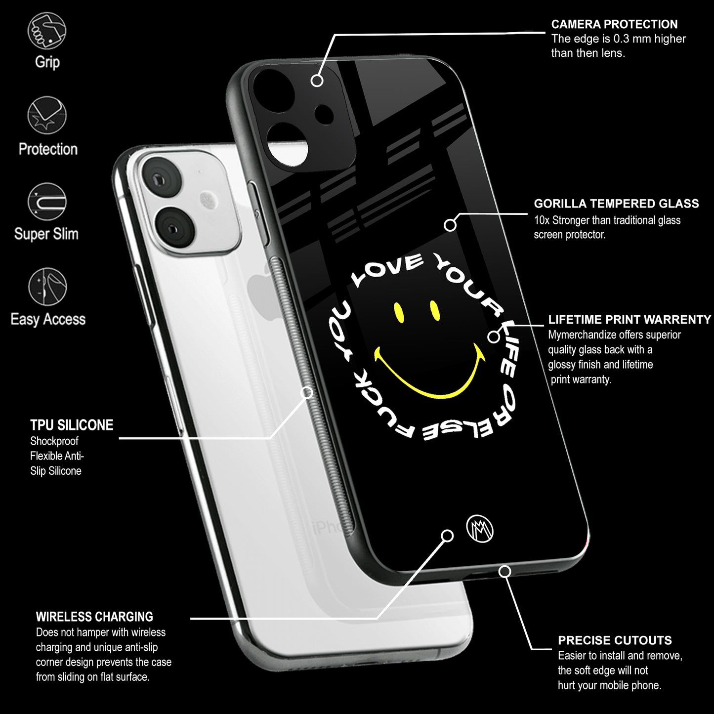 Mobile Phone Cover | Glass Back Case