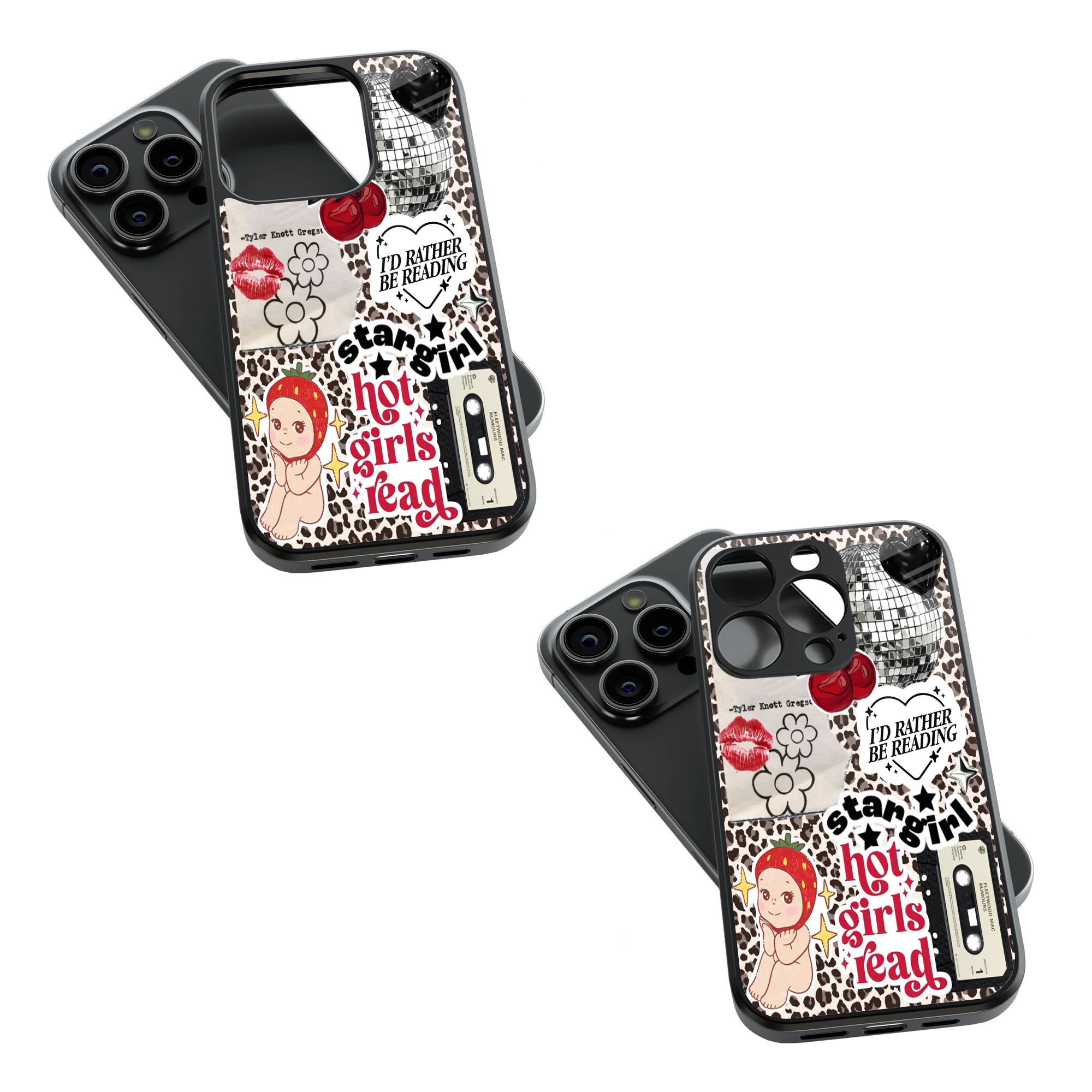 Trendy Glass Back Mobile Case for iPhone, Samsung, Redmi, OnePlus, Google Pixel, Motorola