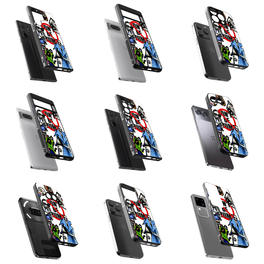 Durable Glass Back Mobile Case for iPhone, Samsung, OnePlus, Google Pixel, Redmi, Vivo, Oppo