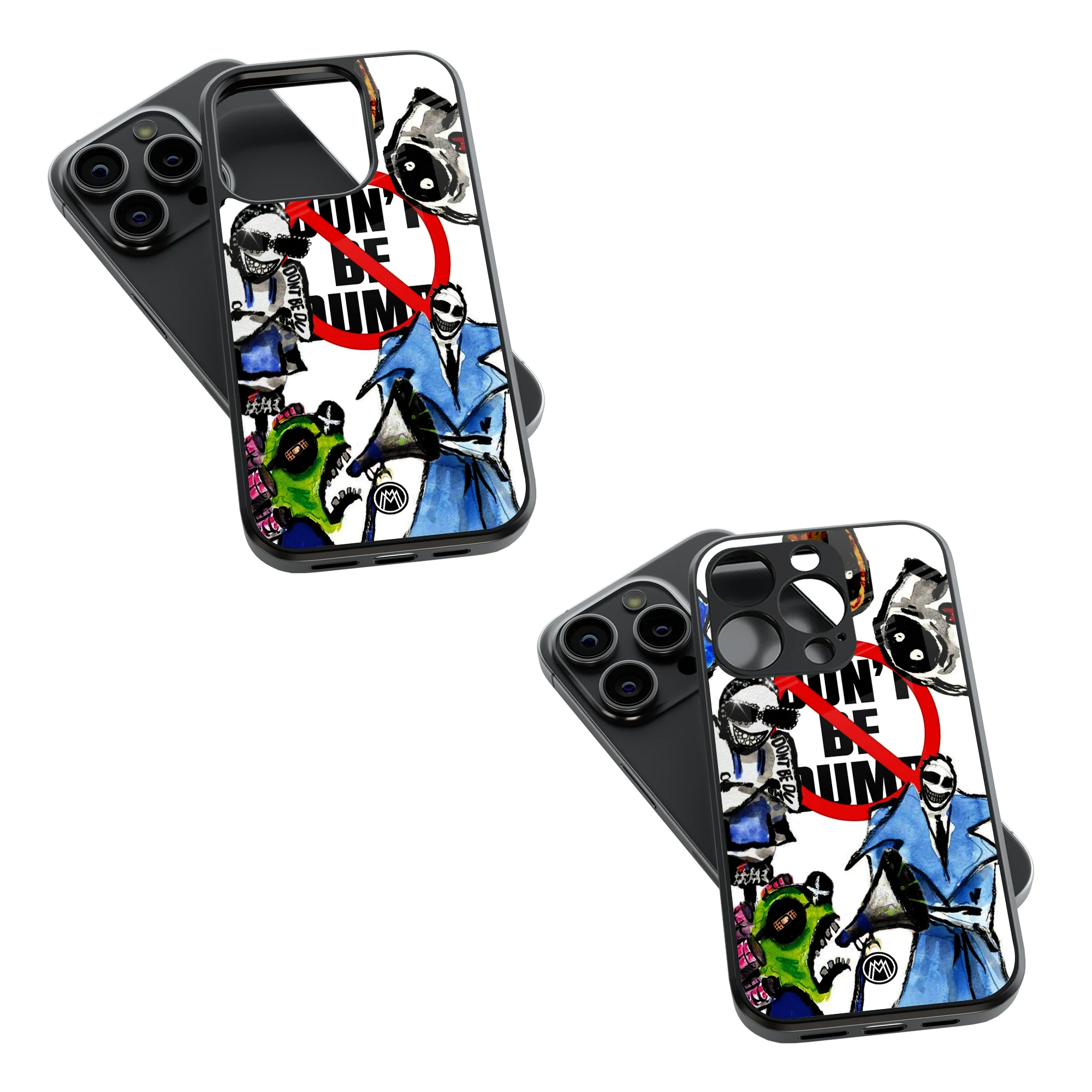 Trendy Glass Back Mobile Case for iPhone, Samsung, Redmi, OnePlus, Google Pixel, Motorola