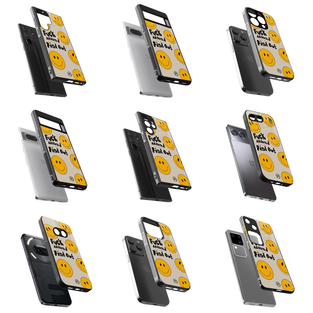 Durable Glass Back Mobile Case for iPhone, Samsung, OnePlus, Google Pixel, Redmi, Vivo, Oppo