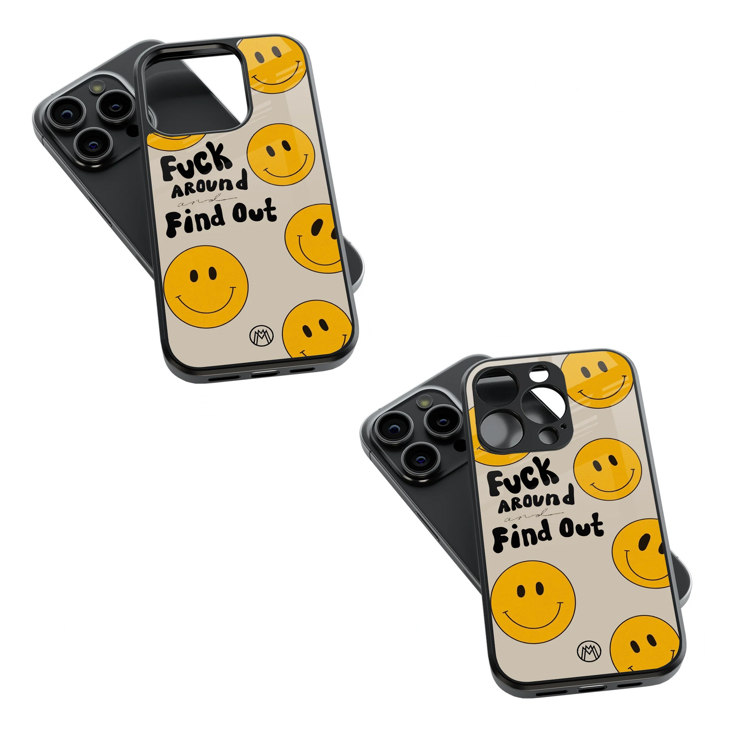 Trendy Glass Back Mobile Case for iPhone, Samsung, Redmi, OnePlus, Google Pixel, Motorola