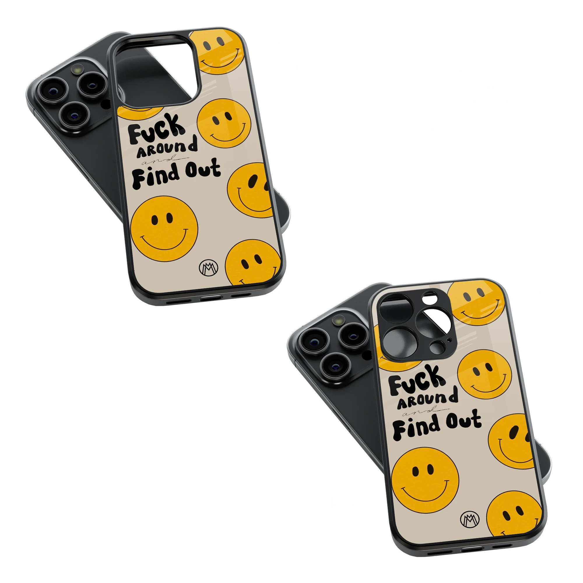 Trendy Glass Back Mobile Case for iPhone, Samsung, Redmi, OnePlus, Google Pixel, Motorola