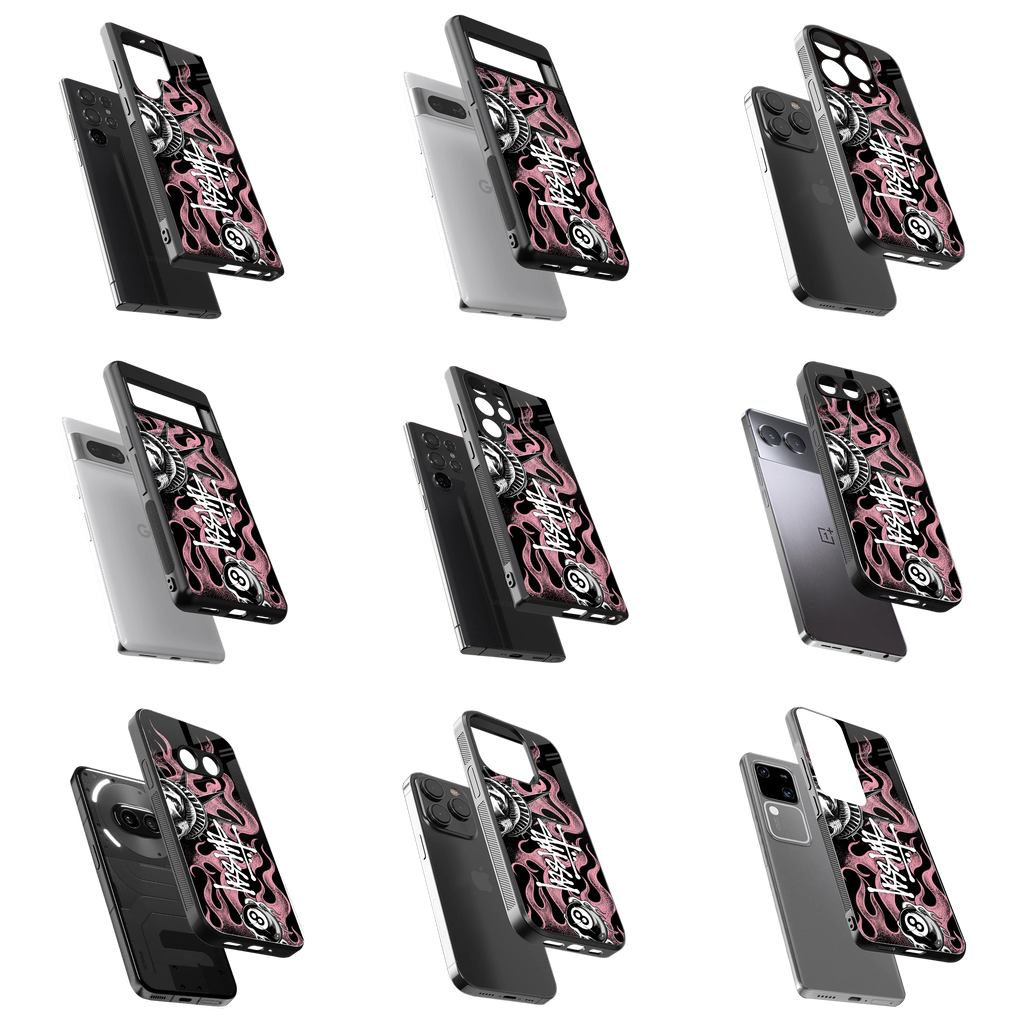 Durable Glass Back Mobile Case for iPhone, Samsung, OnePlus, Google Pixel, Redmi, Vivo, Oppo