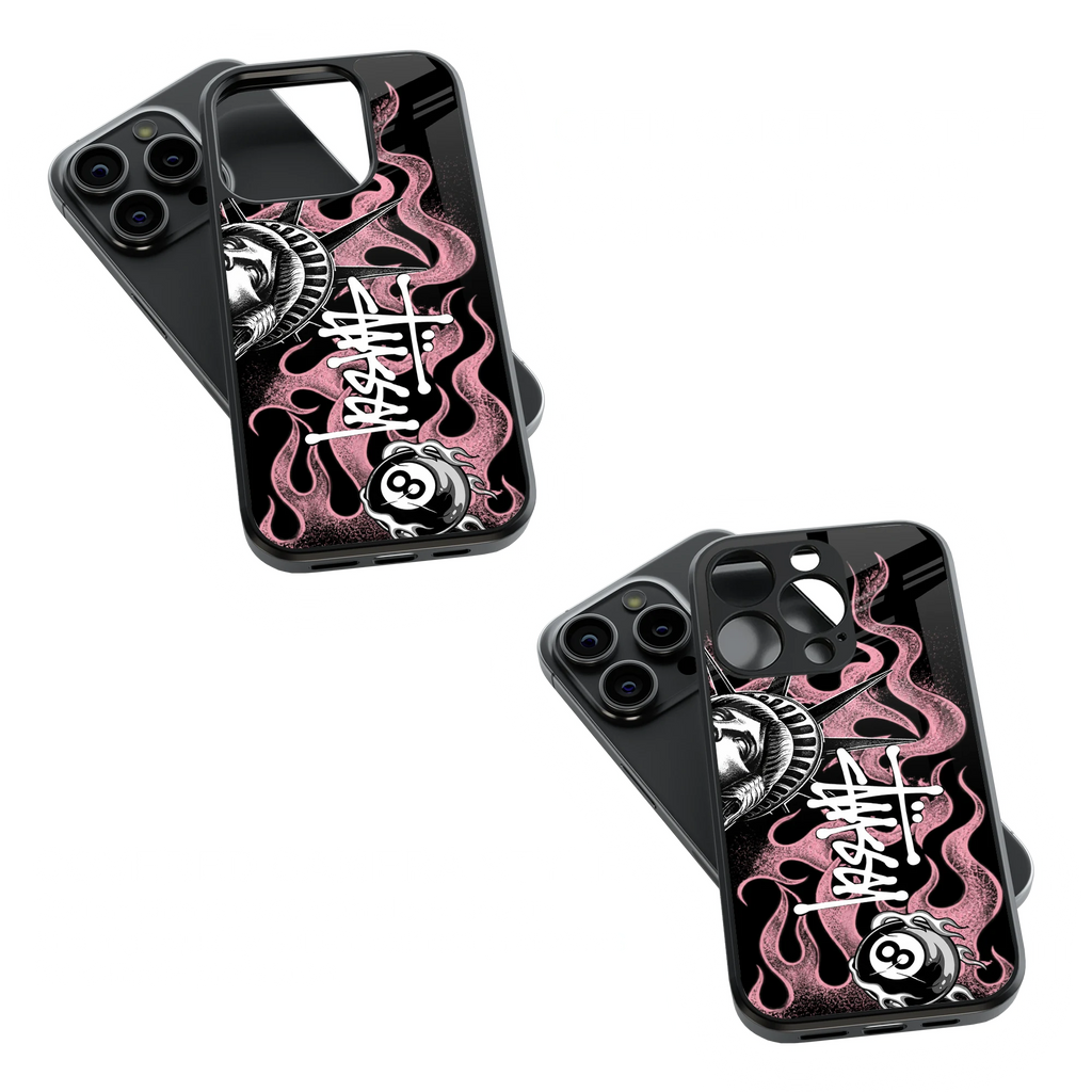 Trendy Glass Back Mobile Case for iPhone, Samsung, Redmi, OnePlus, Google Pixel, Motorola