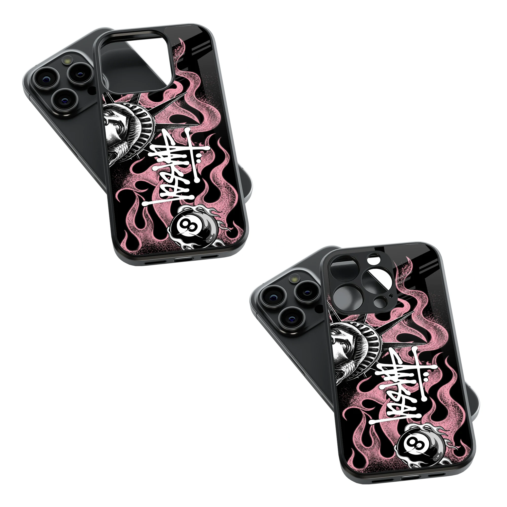 Trendy Glass Back Mobile Case for iPhone, Samsung, Redmi, OnePlus, Google Pixel, Motorola