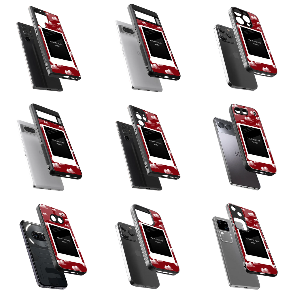 Polaroid Personalised Glass Phone Case
