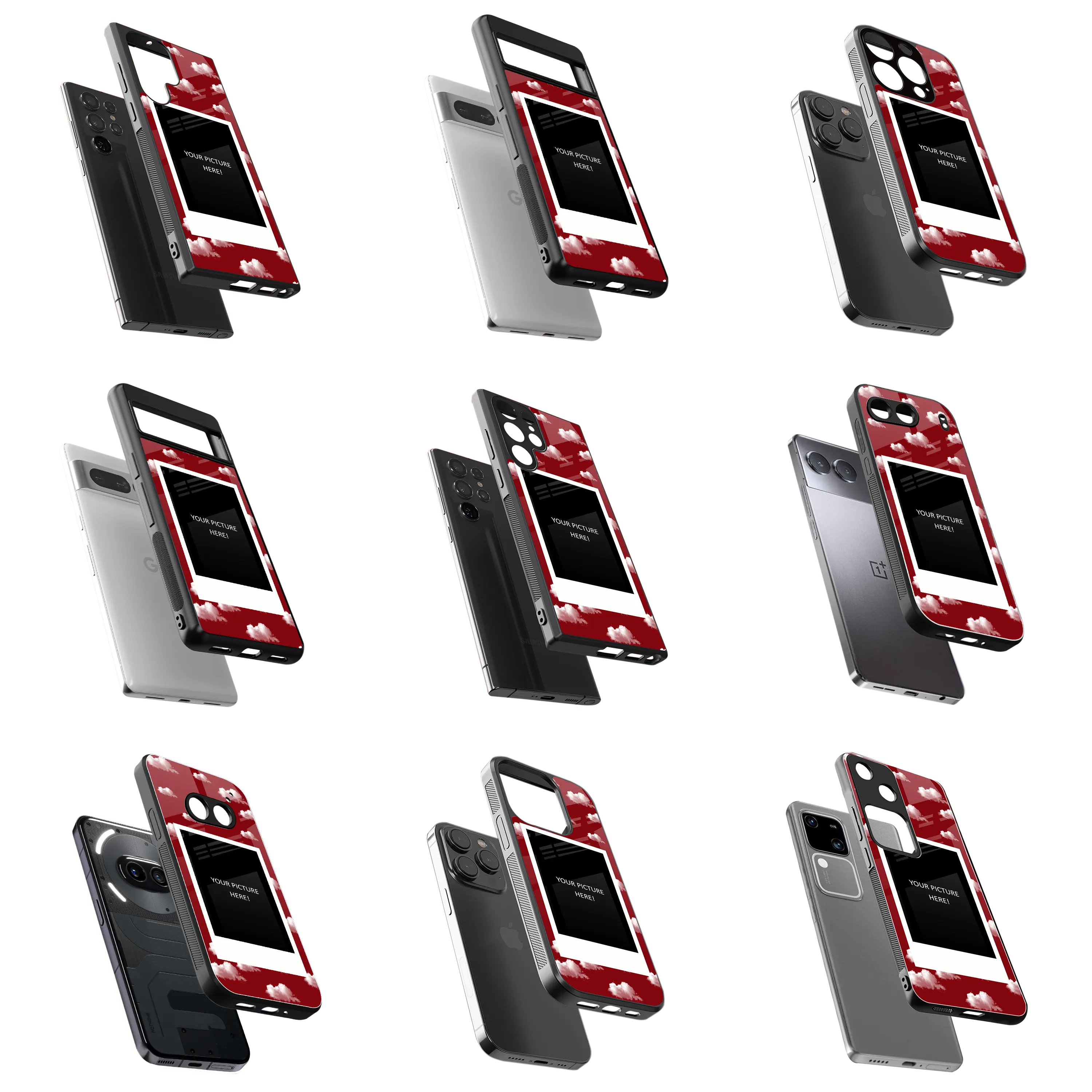 Polaroid Personalised Glass Phone Case