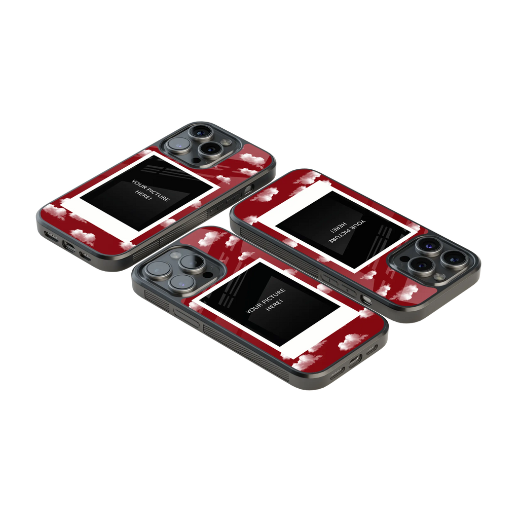 Polaroid Personalised Glass Phone Case