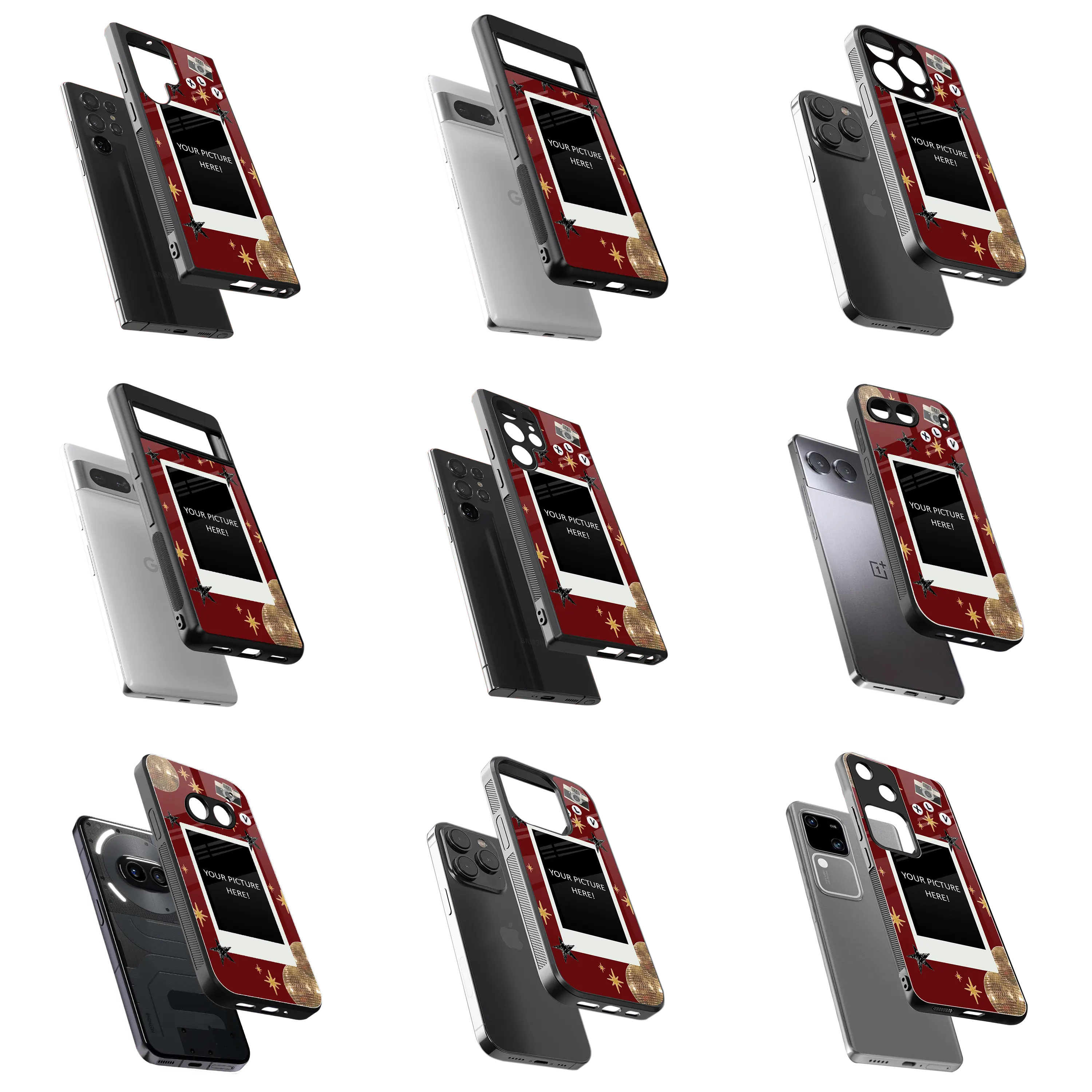 Polaroid Personalised Glass Phone Case