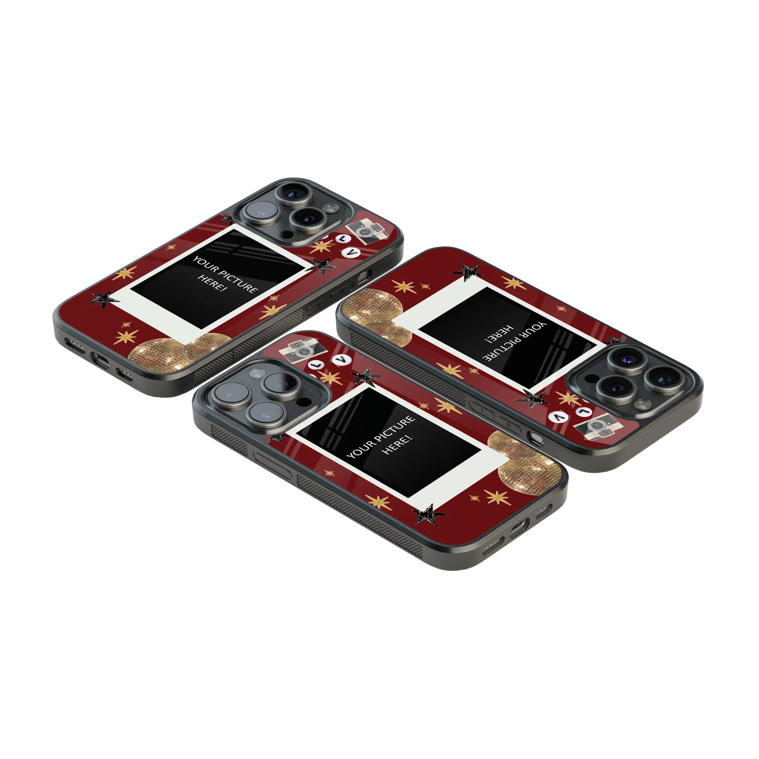 Polaroid Personalised Glass Phone Case