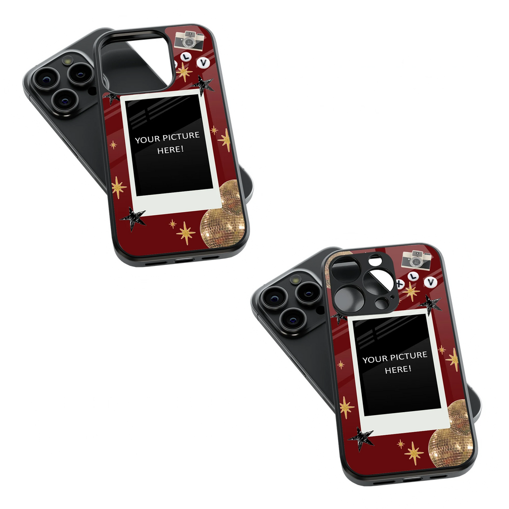 Polaroid Personalised Glass Phone Case