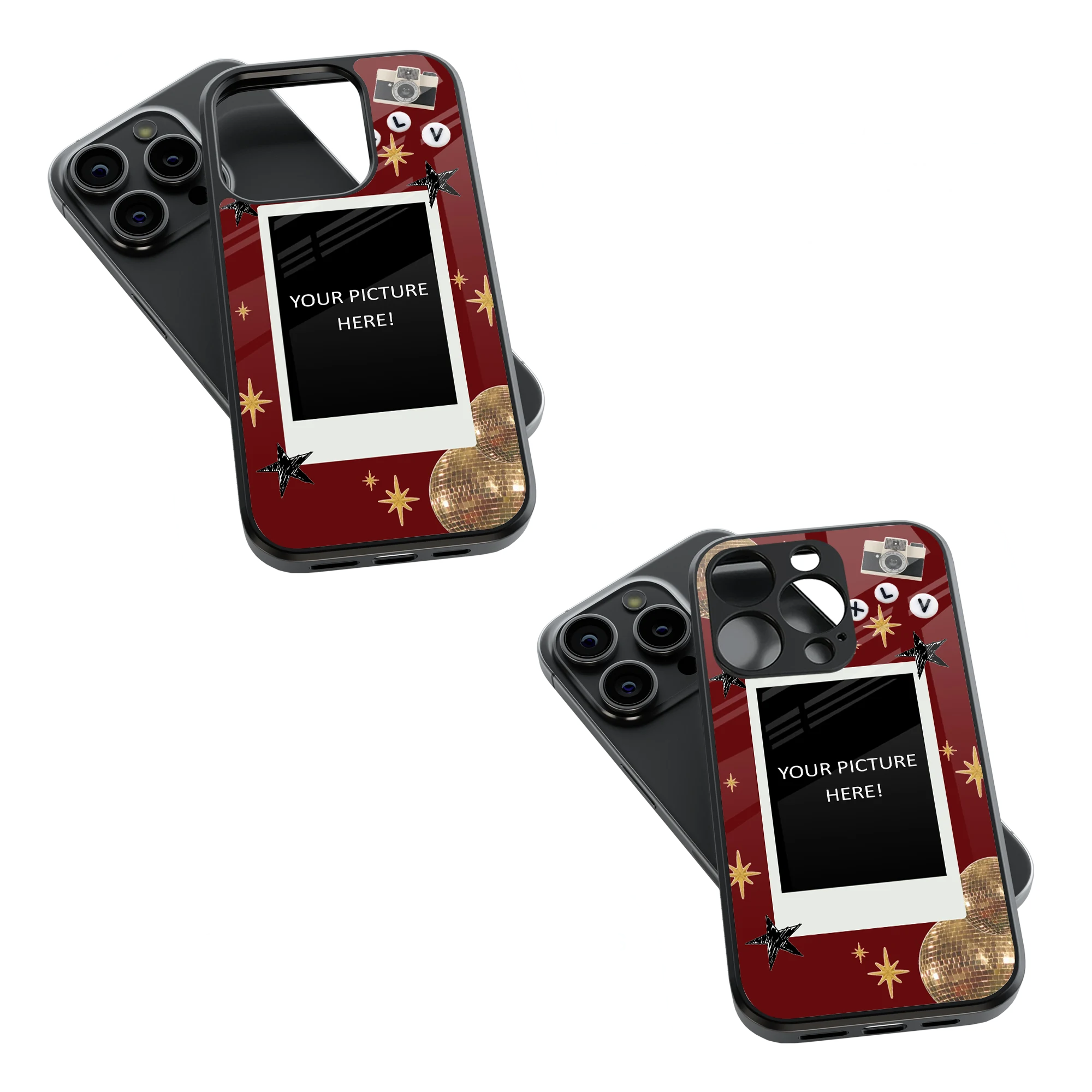 Polaroid Personalised Glass Phone Case