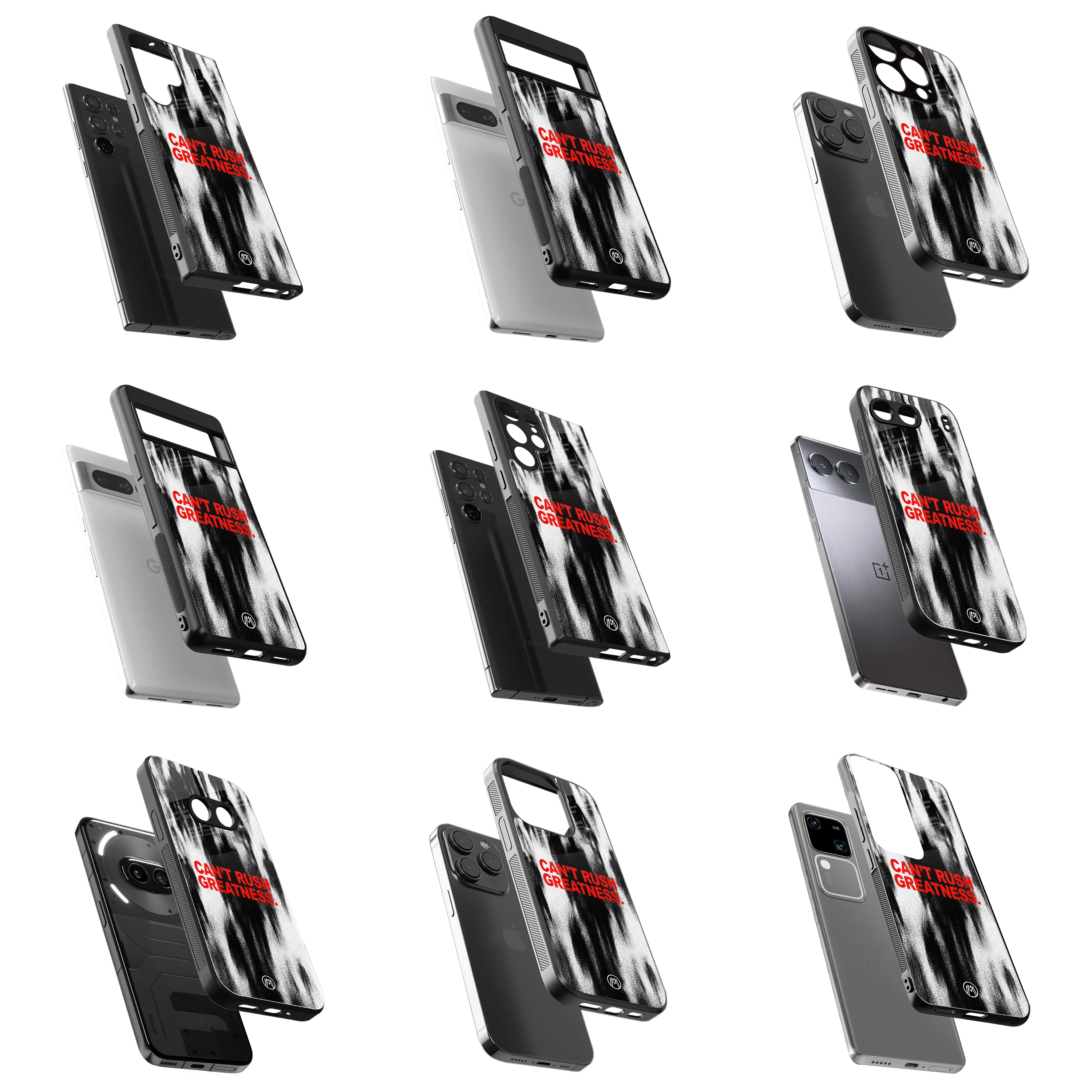 Durable Glass Back Mobile Case for iPhone, Samsung, OnePlus, Google Pixel, Redmi, Vivo, Oppo