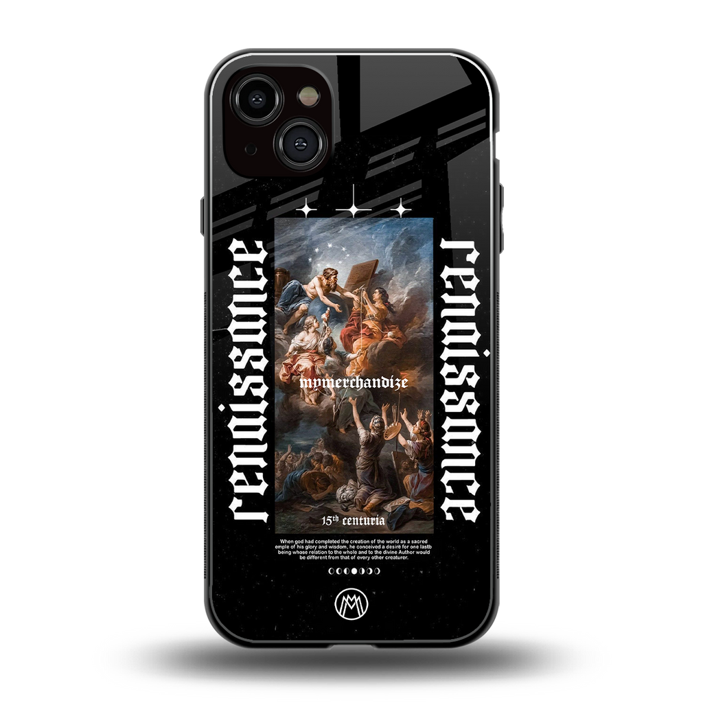 renaissance back phone cover | glass case for iphone 14 plus