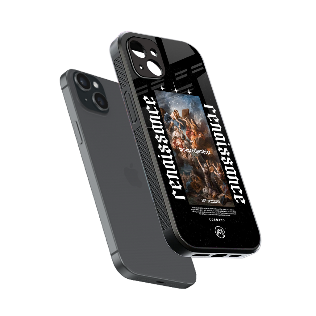 renaissance back phone cover | glass case for iphone 14 plus